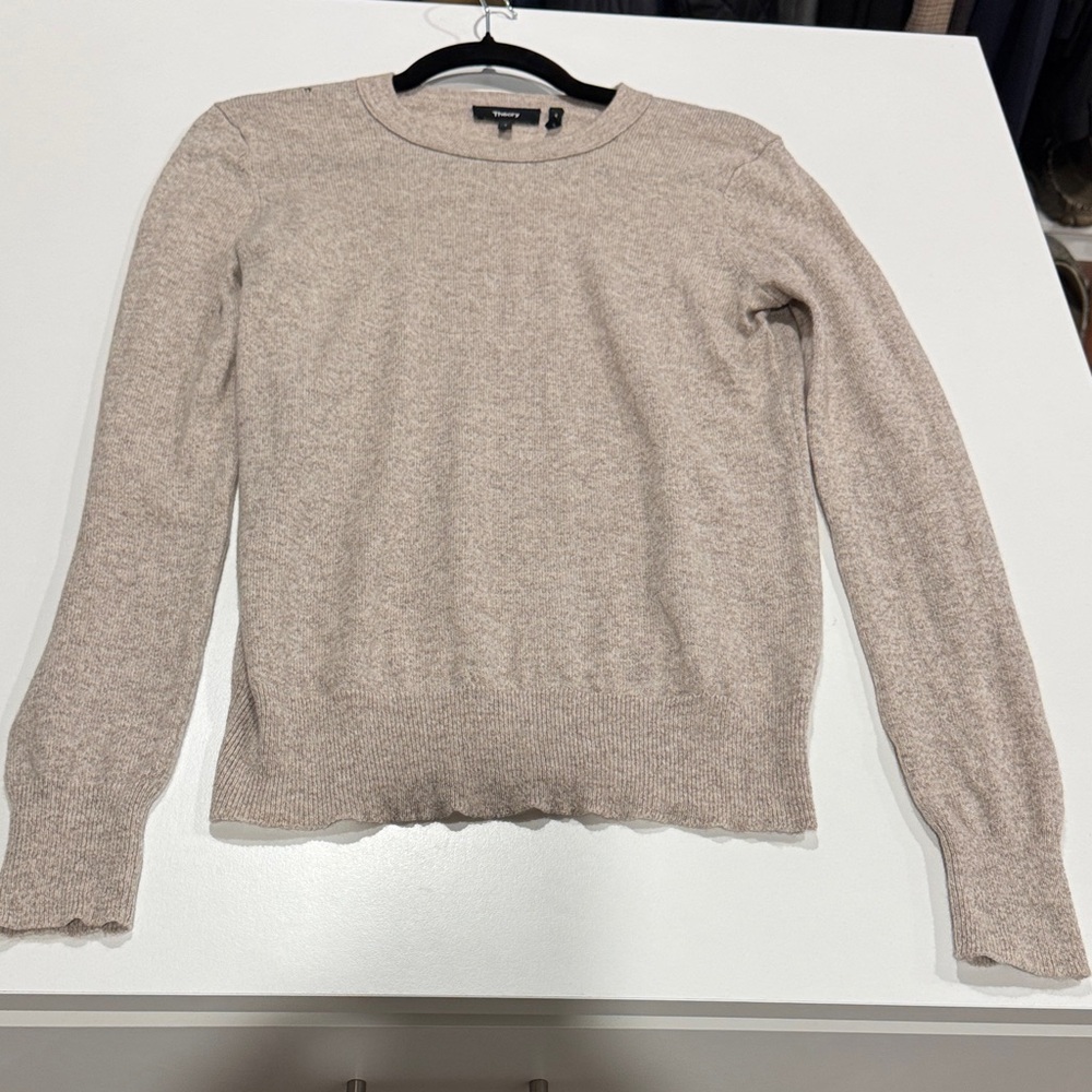 Theory Cashmere Women's Beige Sweater